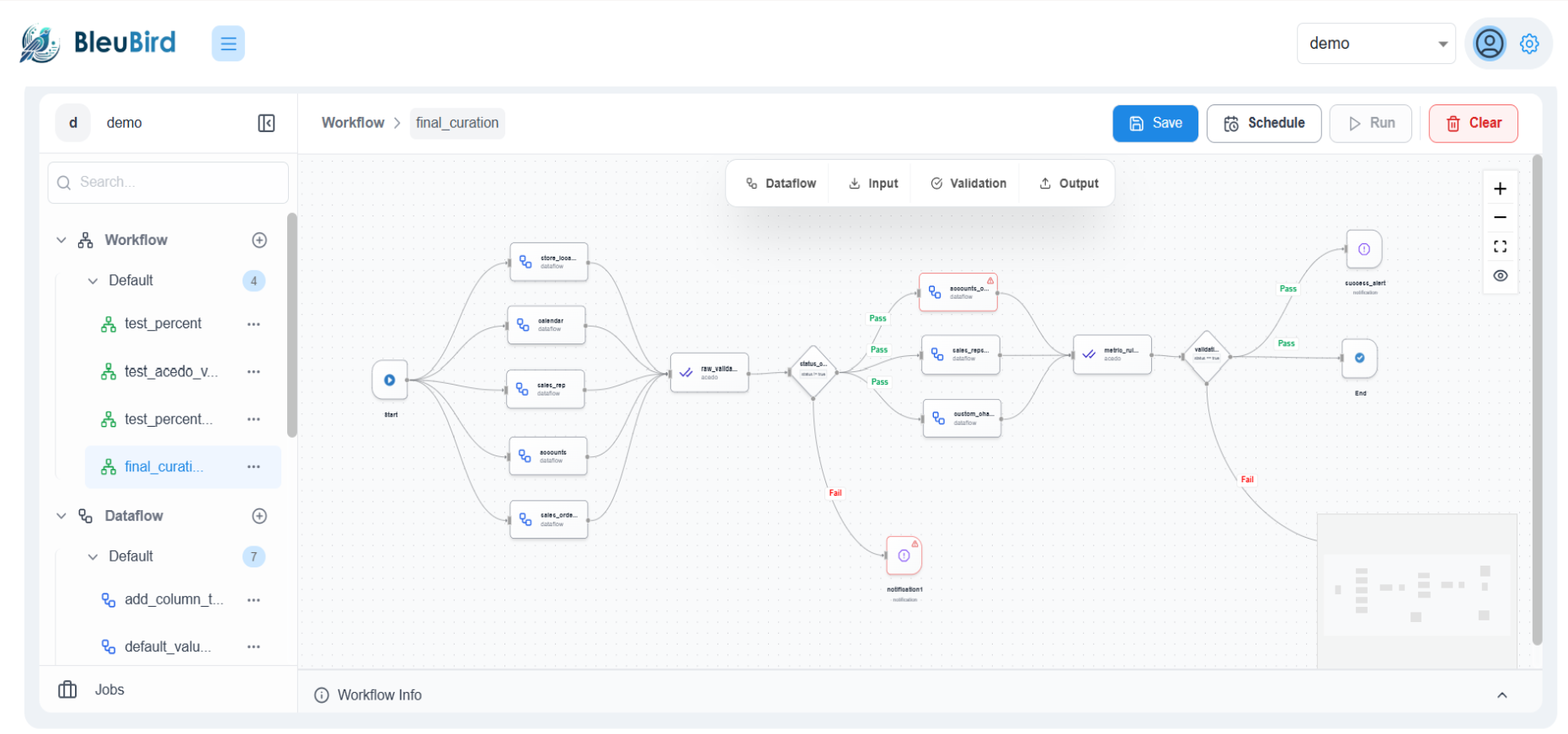ETL workflow builder